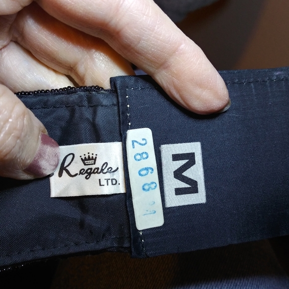 Vintage 80's Le Regale LTD. Hand Made Black Beaded Belt - Picture 11 of 14